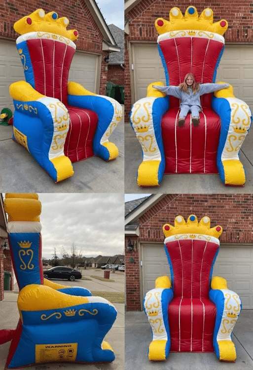 Giant Inflatable Royal Throne "All About Bouncin" Inflatables