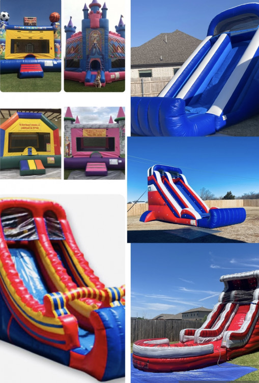 Package #4 (2 bounce houses & 1 18' slide dry)